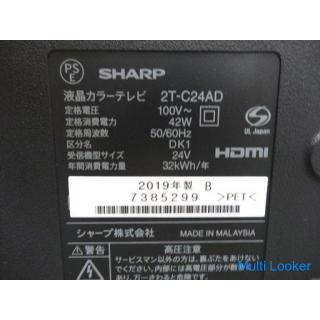 TV ◆ SHARP ◆ AQUOS LCD color TV 2T-C24AD 2019 made Operation OK Used
