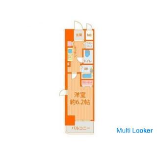 A 1K property that can be reached in a 4-minute walk to Matsuyacho Station!