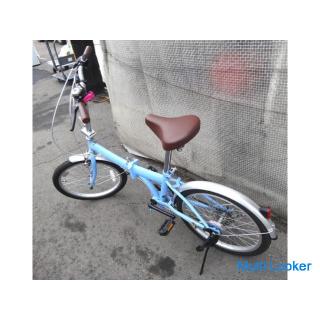◆ Folding bicycle ◆ Blue Point Shimano 6-speed 20 inch Cycling Sports Commuter Used