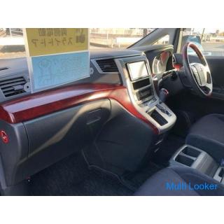 Toyota Vellfire 2.4L Z Electric slide TV Rear monitor External aluminum 1 year warranty
