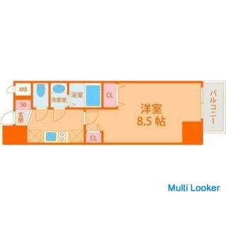Beautiful 1K of Nagahori Bridge! Look and feel