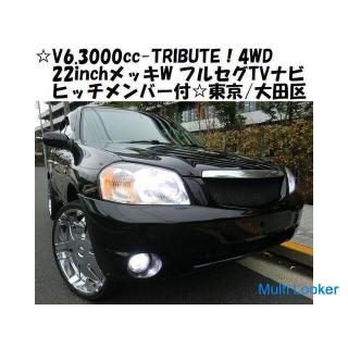 ☆ V6.3000cc-TRIBUTE! 4WD 22 inch Plating W Full Seg TV Navi☆