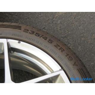 Mercedes GLA45 AMG genuine aluminum wheel 19 x 8J 5 x 112 ET 43.5 4pcs set Continental 235 45 R19 AM