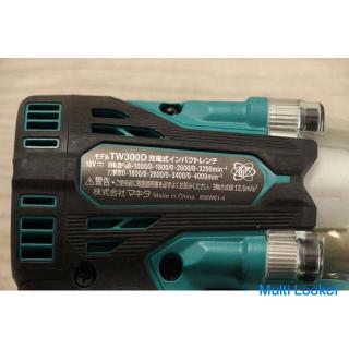 Used beautiful goods Makita rechargeable impact wrench TW300DZ 18V main body + genuine case