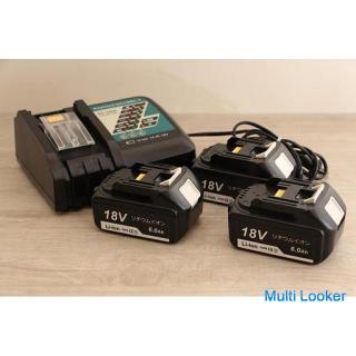 Makita 18V Charge Battery 3pcs BL1860b 6.0Ah Compatible Battery LED Remaining Display Compatible Cha
