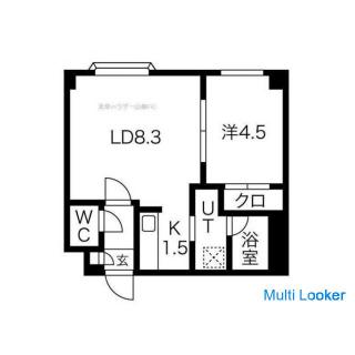 [1LDK☆West 11th Street] No security deposit or key money! !! On-site parking is available! With a ni
