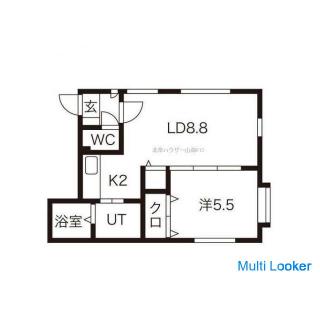 [1LDK West Line 9 Asahiyama Park Dori] There is a parking lot on site! Free internet! !! Popular con