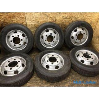 [BS R170 215/70R17.5 13/121J] 6 truck tires [TOPY DM2K 17.5X6.00 127-9CS 6HPCD222.25] Elf etc.