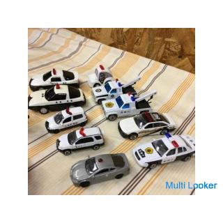 Police car white motorcycle 14-piece set