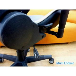 Gaming Chair MD Racing Black/Gray Reclining Stepless Adjustment