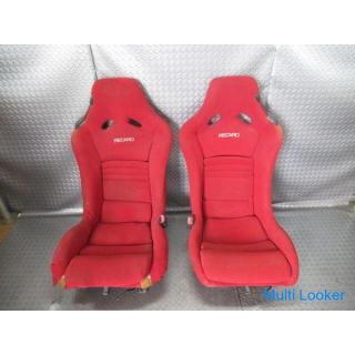 RECARO Mazda genuine FD3S RX-7 Spirit R Kevlar carbon full bucket red seat left and right set with r