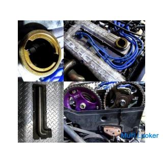 Rare! Run Evo 3 CE9A Genuine 4G63 engine body TOMEI cam Equal-length exhaust manifold HKS cam pulley