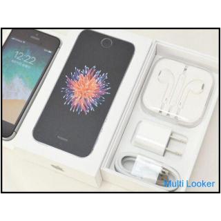 Unused SIM unlocked iPhoneSE 32GB Space Gray MP822J / A UQ 〇 Judgment Battery status 100%