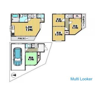 [Used detached house] A 9-minute walk from Osaka Metro "Dainichi" station, 4LDK is a corner house. I