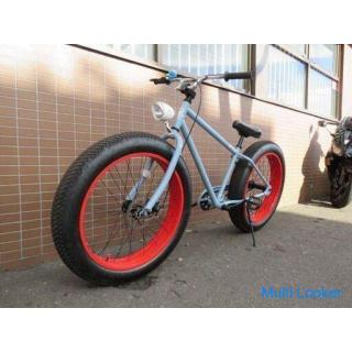 BRONX 26 inch fat bike light blue single speed custom extra thick tire street riding!