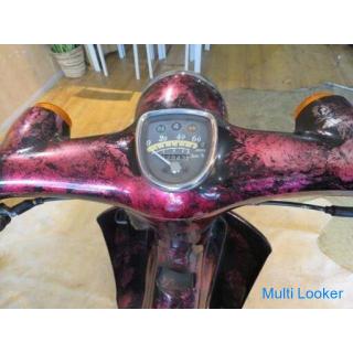HONDA LITTLE CUB 72cc 2294km Purple metallic wrap painting production!