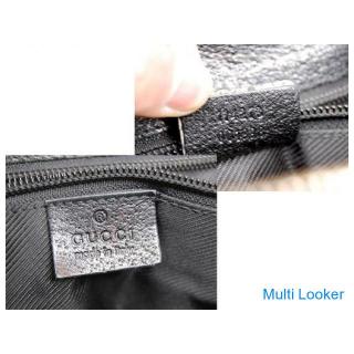 Genuine Gucci shoulder bag 114273 Black GG pattern GG campus Diagonal hanging
