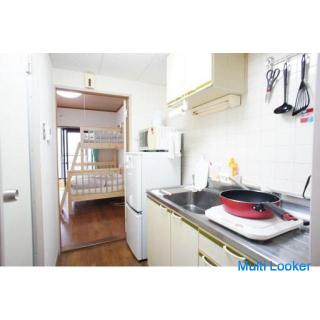 2 minutes walk from Hirokoji bus stop, 21㎡ 1K, fully equipped with furniture and home appliances, 3 