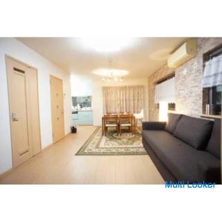 3 minutes walk from Shin-Okubo station. 6 people can move in, with furniture and home appliances, in