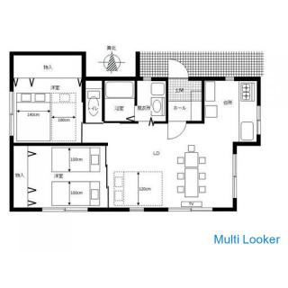 3 minutes walk from Shin-Okubo station. 6 people can move in, with furniture and home appliances, in