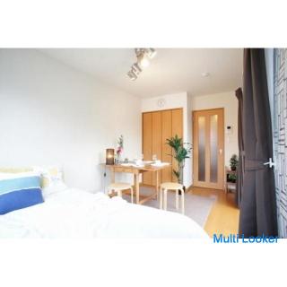 A 3-minute walk from Shin-Okubo Station, 3 people can move in, furniture and home appliances are inc