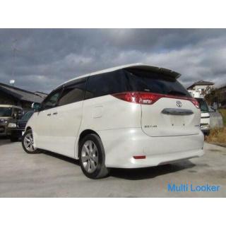 Must-see! 2012 Toyota Estima ☆ Sleeper! Hearse! Patient transport vehicle! Shining pearl white! Navi