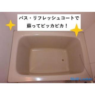 Popular with rental owners! Peel off the fading of the bathtub and coat it to make it shiny! !!