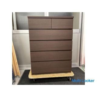 Nitori chest clothing storage compact chest (Elea 80 DBR 5 steps)