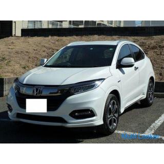 Honda Vezel Hybrid Z Sensing Half Leather Seat Memory Navi Full Seg Smart Key Genuine AW