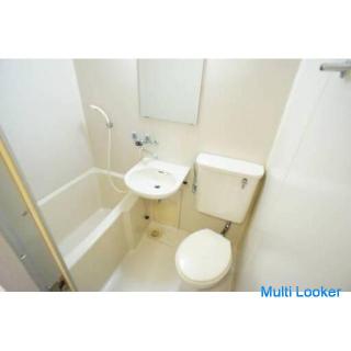2 minutes walk from Hirokoji bus stop, 21㎡ 1K, separate bath and toilet, solarium, city gas, indoor 