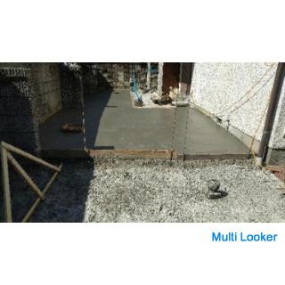 We will make concrete in the soil! Parking lot, house area, garage, etc.! Free quote! Rental Handyma
