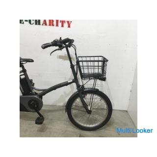 【FREE SHIPPING】 Electric Bicycle Small Wheel Bike Panasonic Glitter Metallic Gray 20 inch