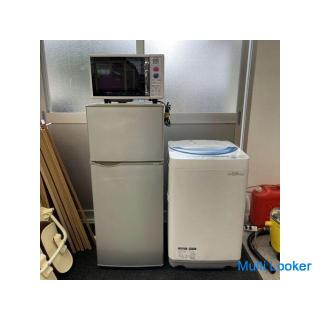 Good product SHARP home appliances 3-piece set refrigerator SJ-H12Y-S washing machine ES-GE55P-A mic