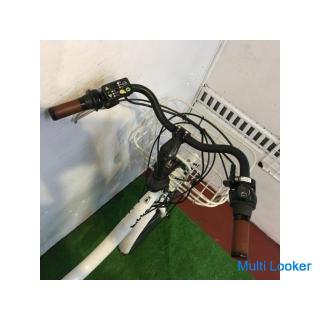 Electric bicycle 2017 BRIDGESTONE BIKEMOB e E.XBK White 20-inch large-capacity battery 12AH 3-seater