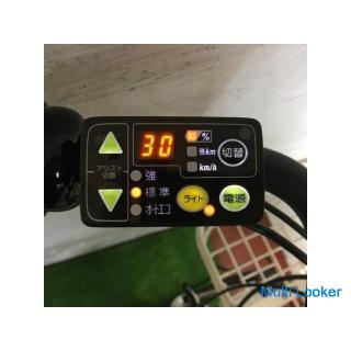 Electric bicycle 2017 BRIDGESTONE BIKEMOB e E.XBK White 20-inch large-capacity battery 12AH 3-seater