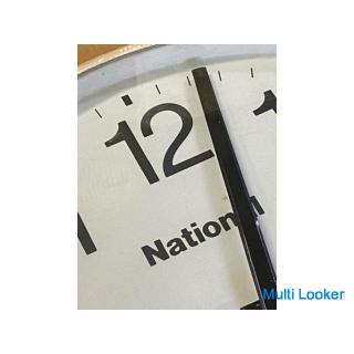 School closed gymnasium wall clock round clock retro Showa antique rare object