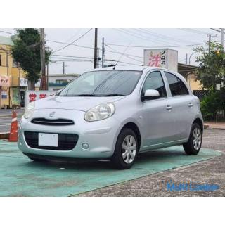 Nissan March 12X Brilliant Silver Floor AT Genuine SD Navi CD SD One Seg AUX ETC Manual Air Conditio