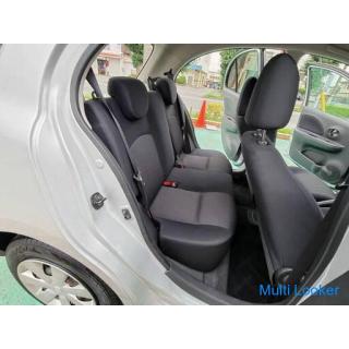Nissan March 12X Brilliant Silver Floor AT Genuine SD Navi CD SD One Seg AUX ETC Manual Air Conditio