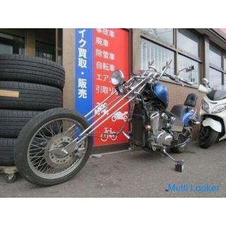 Honda Steed 400 long fork 400cc 1998 model 10.431 km blue metallic! American motorcycle