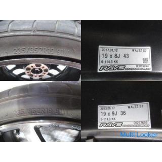 RAYS WALTZ FORGED S7 Forged Lightweight 19 inch 8J 9J +43 +36 PCD114.3 5 Hole Crown Mark X Alphard