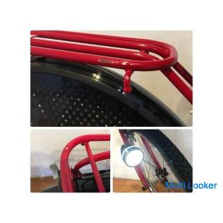 Electric bicycle Carrying children YAMAHA Pasquis Ethnic Red Front 22 x Rear 26 inches 8Ah Used chil