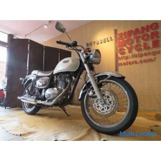 KAWASAKI ESTRELLA BJ-250A 250cc 3968 km. 2002 white motorcycle