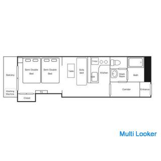 [Nihonbashi 28㎡] No initial cost! Utility fee, water fee, internet included ¥ 85,000! With auto lock