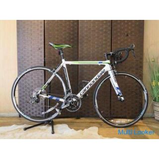 CANNONDALE SUPERSIX EVO 18-speed White Carbon Frame Shimano 105 Road Bike