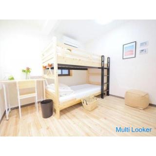 [Private room] No initial cost! Fully furnished! Good location, "1 minute" walk from Tsuruhashi stat