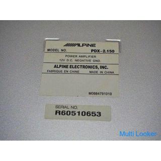 [Tomakomai Banana] ALPINE 2ch power amplifier for in-vehicle use PDX-2.150 Used Pre-removal operatio