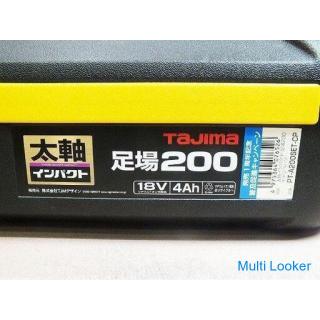 [Tomakomai Banana] Unused item TAJIMA PT-A200 Impact scaffolding 200 Thick shaft 18V 4Ah Battery x 2