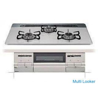 New Paloma PD-721WS-75CV Brillio Built-in Gas Stove Tiara Silver Si Sensor 12A13A For LPG Gas ♪