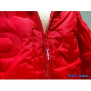 Cleaned Supreme Bonded Logo Puffy Jacket Red Good Condition