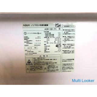 [Operation guaranteed for 60 days] AQUA 2015 AQR-18D 184L 2-door refrigerator / freezer